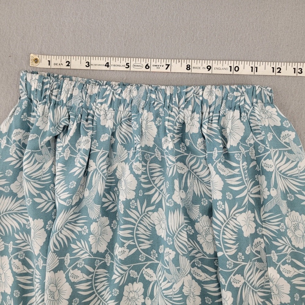 2 Piece Maxi Skirt Set Womens Blue Floral Hummingbird Excellent Boho - Large - Picture 11 of 12